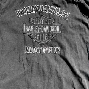 Harley-Davidson black and grey button-up 2xl